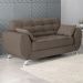 Conjunto de Sofá 2 e 3 Lugares Larissa Suede Castanho