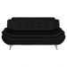 Conjunto de Sofá 2 e 3 Lugares New Passion Revestimento Sintético Preto
