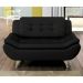 Conjunto de Sofá 2 e 3 Lugares New Passion Revestimento Sintético Preto