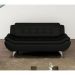 Conjunto de Sofá 2 e 3 Lugares New Passion Revestimento Sintético Preto