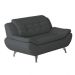 Conjunto de Sofá 2 e 3 Lugares New Passion Suede Cinza