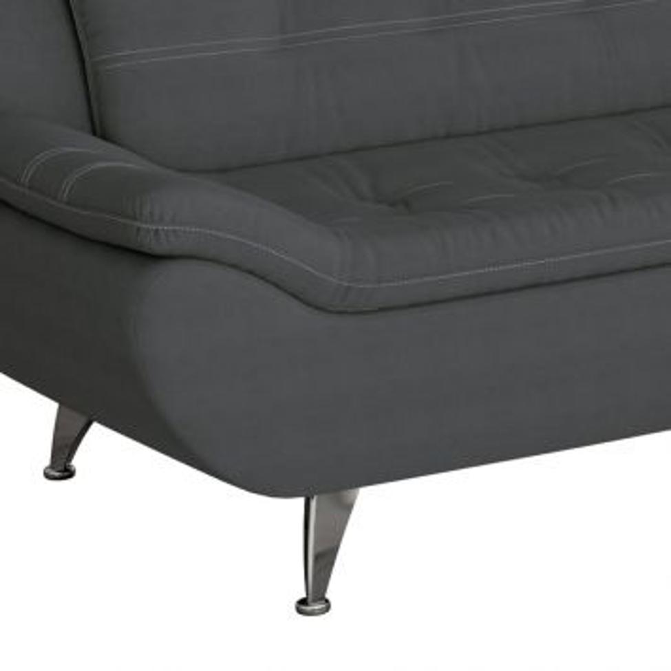 Conjunto de Sofá 2 e 3 Lugares New Passion Suede Cinza