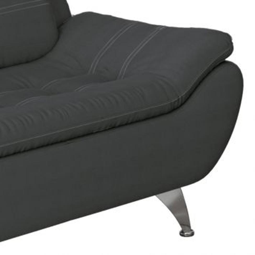 Conjunto de Sofá 2 e 3 Lugares New Passion Suede Cinza
