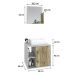 Conjunto para Banheiro Gabinete com Cuba Q32 e Espelheira Soft 500  Branco com Carvalho