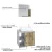 Conjunto para Banheiro Gabinete com Cuba Q32 e Espelheira Soft 500  Branco com Carvalho