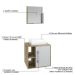 Conjunto para Banheiro Gabinete com Cuba Q32 e Espelheira Soft 500  Carvalho com Branco