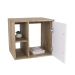 Conjunto para Banheiro Gabinete com Cuba Q32 e Espelheira Soft 500  Carvalho com Branco