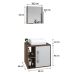Conjunto para Banheiro Gabinete com Cuba Q32 e Espelheira Soft 500  Nogal com Branco