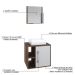 Conjunto para Banheiro Gabinete com Cuba Q32 e Espelheira Soft 500  Nogal com Branco