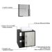 Conjunto para Banheiro Gabinete com Cuba Q32 e Espelheira Soft 500  Preto Onix com Snow