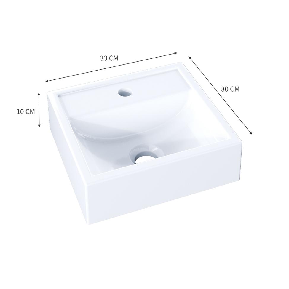 Conjunto para Banheiro Gabinete com Cuba Q32 e Espelheira Soft 500  Preto Onix com Snow