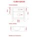 Conjunto para Banheiro Gabinete com Cuba Q32 e Espelheira Soft 500  Preto Onix com Snow