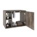 Conjunto para Banheiro Gabinete com Cuba Q32 e Espelheira Soft 600  Carvalho Dark