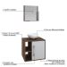 Conjunto para Banheiro Gabinete com Cuba Redonda R30 e Espelheira Soft 500  Nogal com Branco