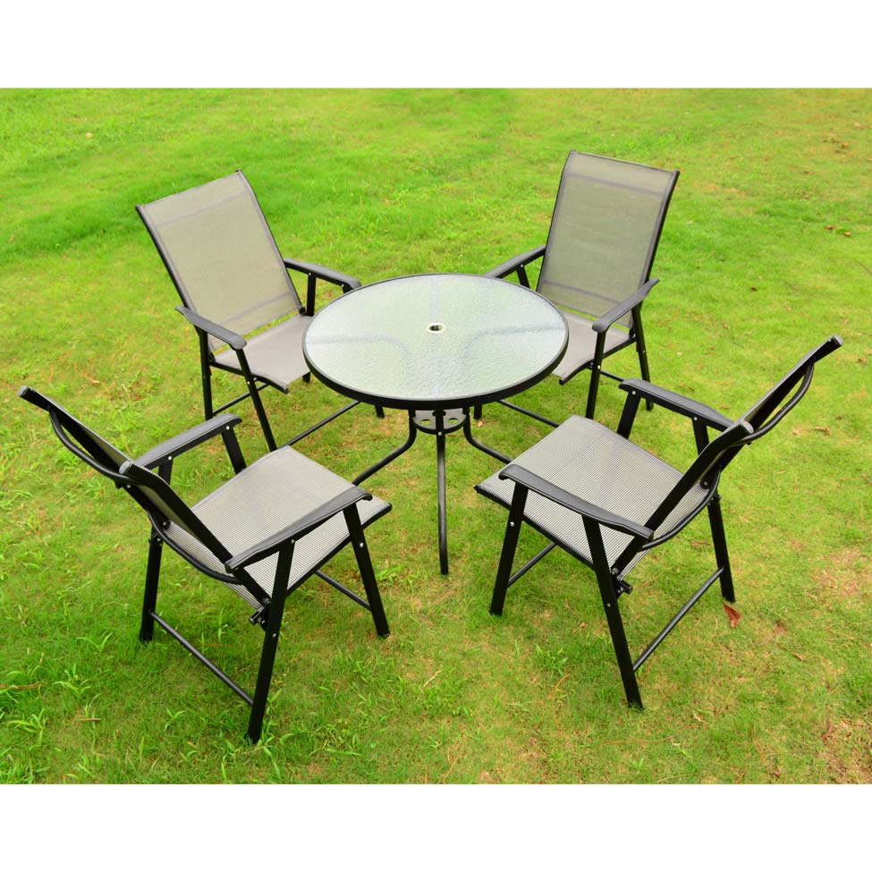 Conjunto para Área Externa Brasil com 1 Mesa e 4 Cadeiras