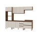 Cozinha Compacta Conecta 9 Portas 5 Gavetas Évano e Off White