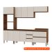 Cozinha Compacta Conecta 9 Portas 5 Gavetas Évano e Off White