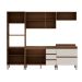 Cozinha Compacta Conecta 9 Portas 5 Gavetas Évano e Off White