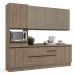 Cozinha Compacta Maxxi 12 Portas 5 Gavetas Nogal