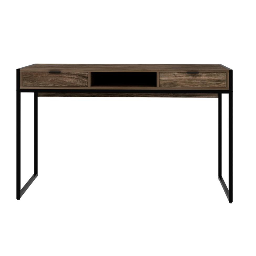 Escrivaninha Wooden 2 GV Carvalho Dark e Preta