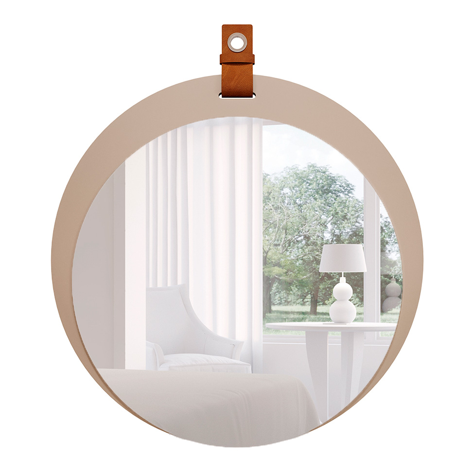 Espelho Decorativo Lua 60x60cm Capuccino