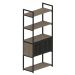 Estante Industrial UrbnFlex 2 PT Preta e Mel 152 cm
