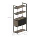 Estante Industrial UrbnFlex 2 PT Preta e Mel 152 cm
