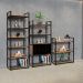 Estante Industrial UrbnFlex Preta e Mel 87 cm