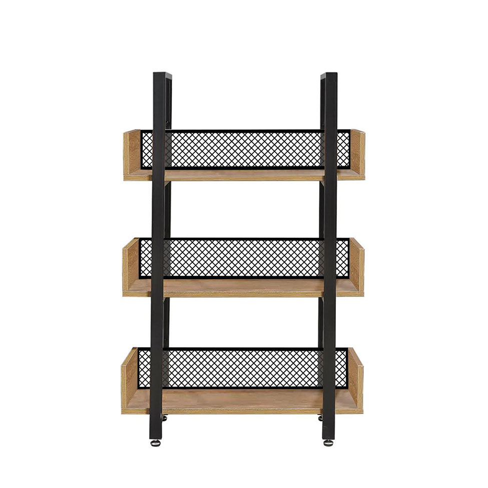 Estante Naarden Acácia e Preta 80 cm