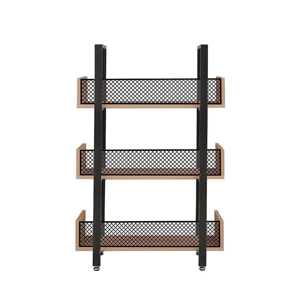 Estante Naarden Acácia e Preta 80 cm