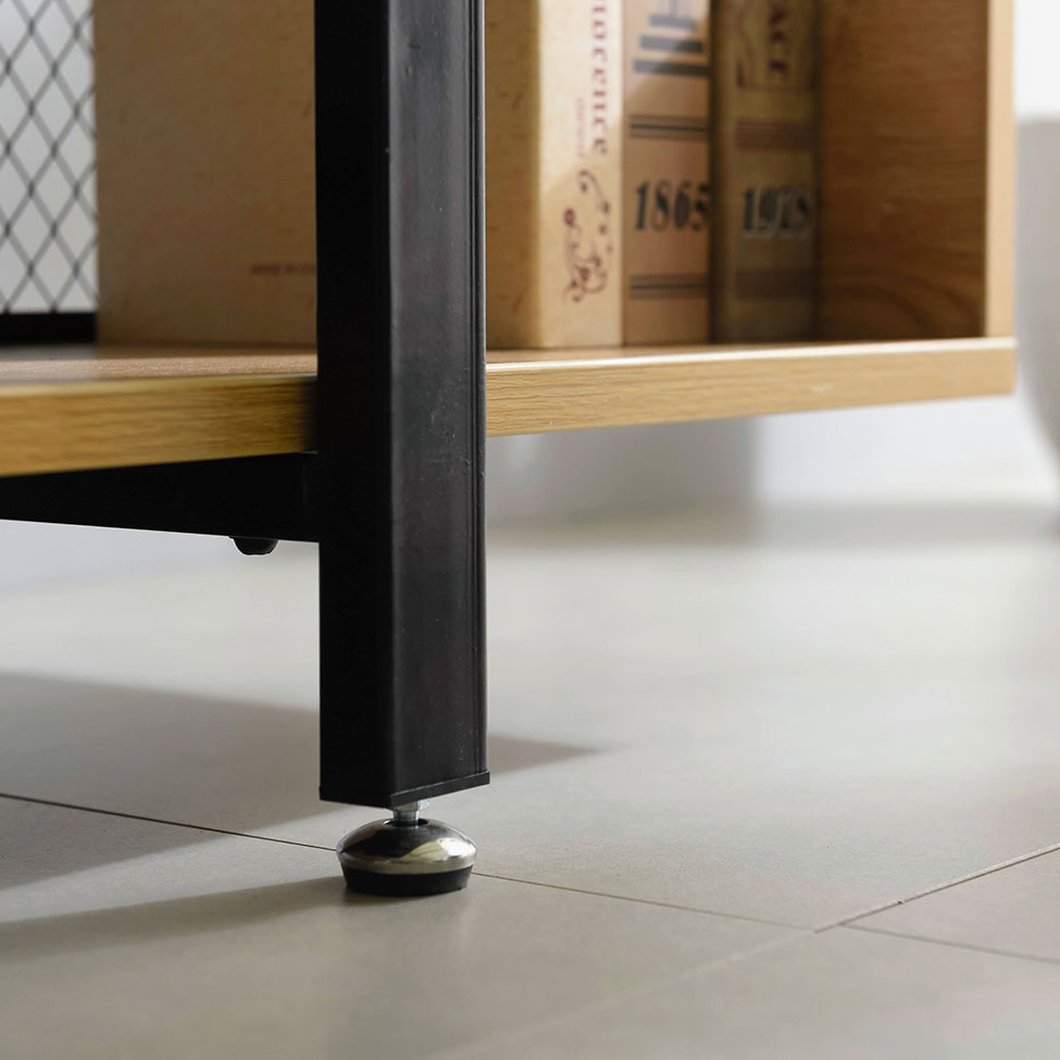 Estante Naarden Acácia e Preta 80 cm