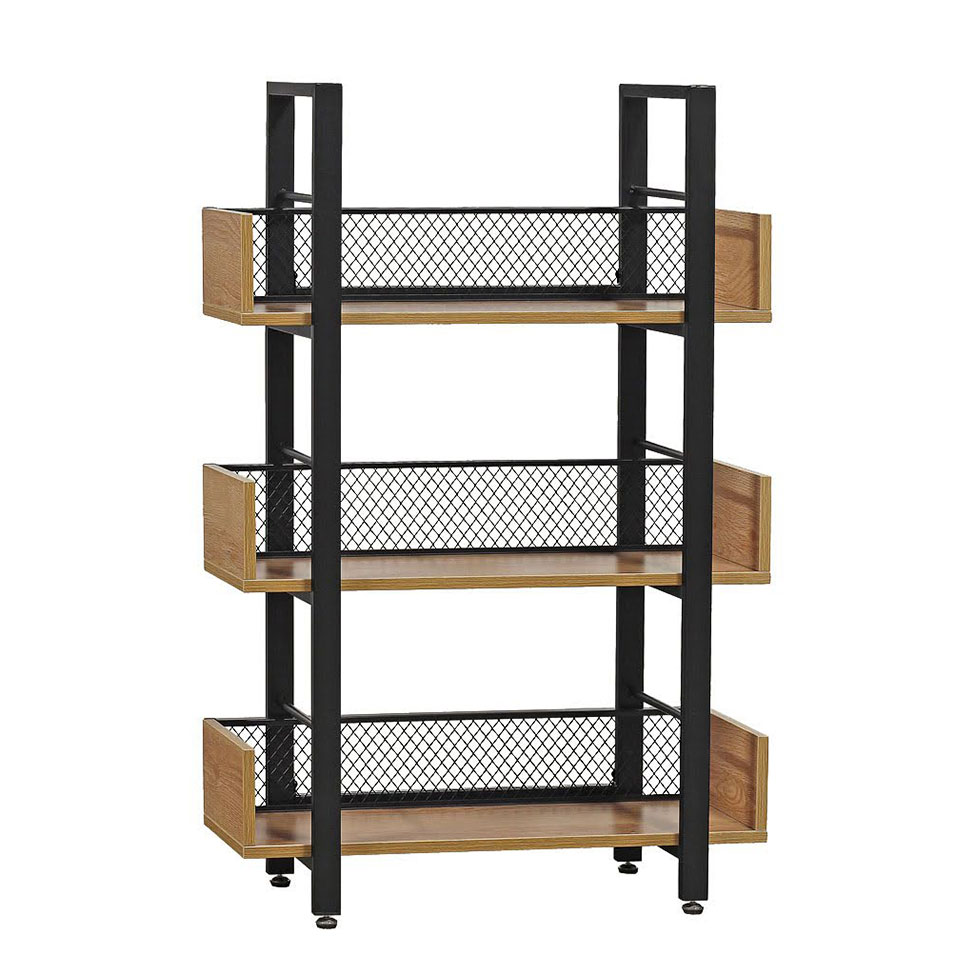 Estante Naarden Acácia e Preta 80 cm