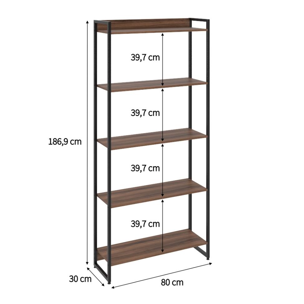 Estante Nanda III Nogal 80 cm