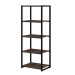 Estante Wooden Carvalho Dark e Preta