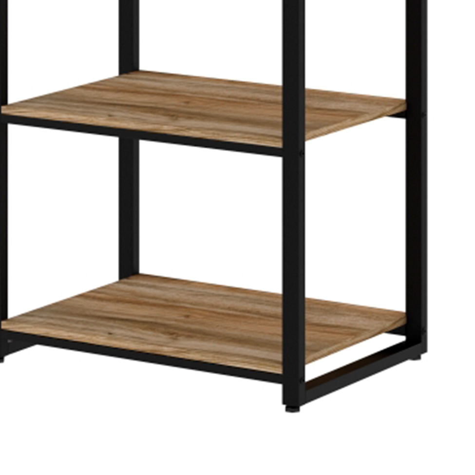Estante Wooden Carvalho e Preta