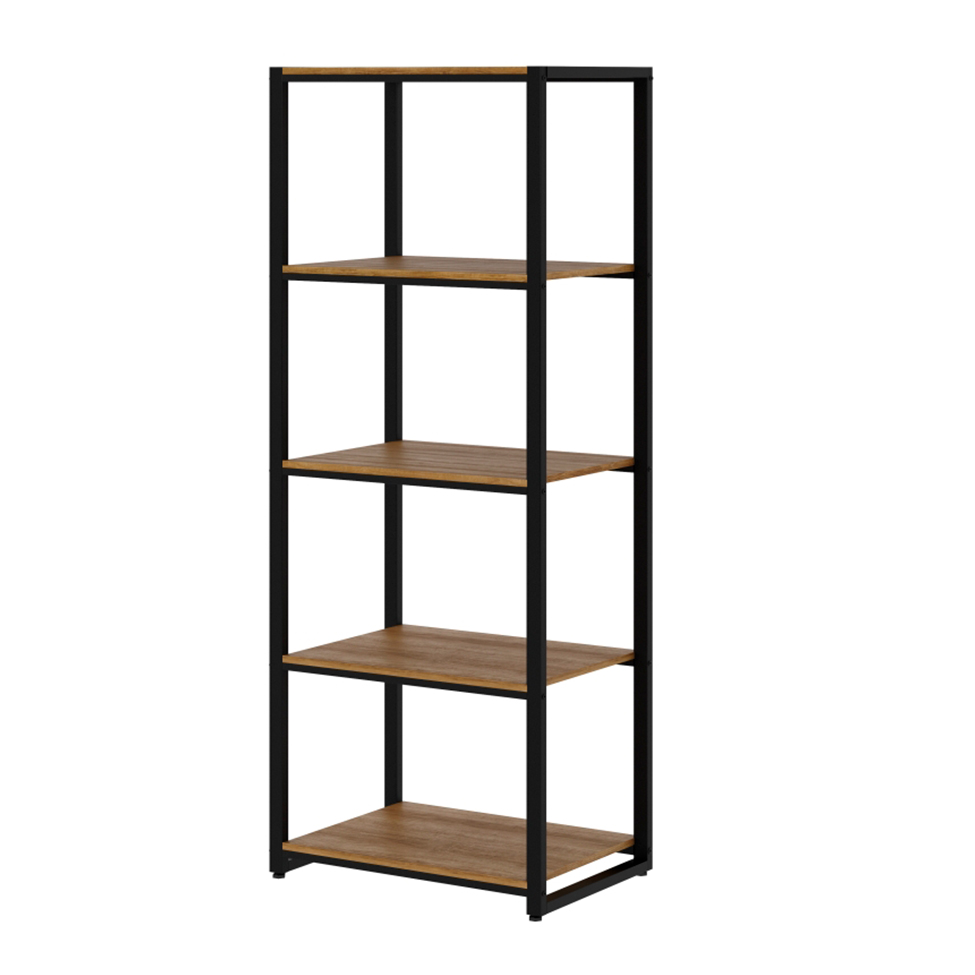 Estante Wooden Mel e Preta
