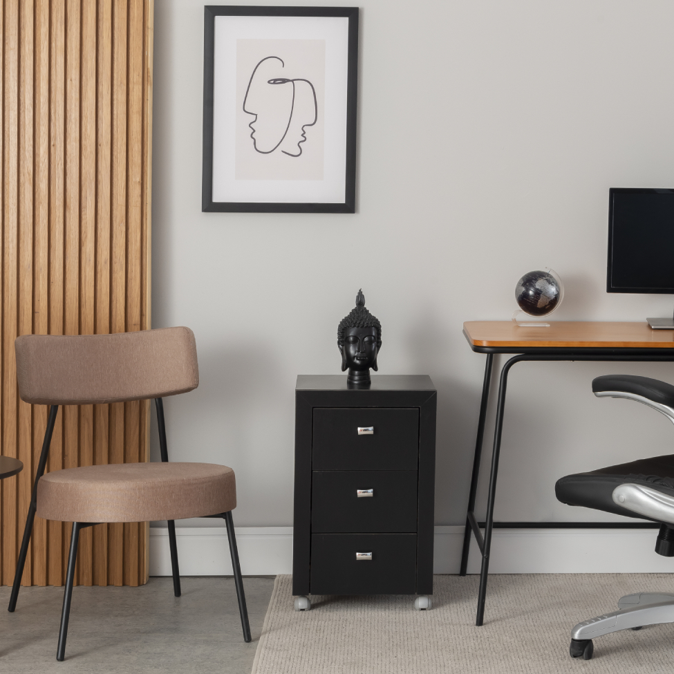 Gaveteiro Franklin 3 GV Preto