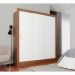 Guarda-Roupa Casal  Luiza 3 Portas 2 Gavetas Branco e Marrom 190 cm