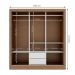 Guarda-Roupa Casal  Luiza 3 Portas 2 Gavetas Branco e Marrom 190 cm