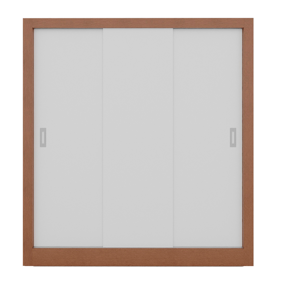 Guarda-Roupa Casal  Luiza 3 Portas 2 Gavetas Branco e Marrom 190 cm