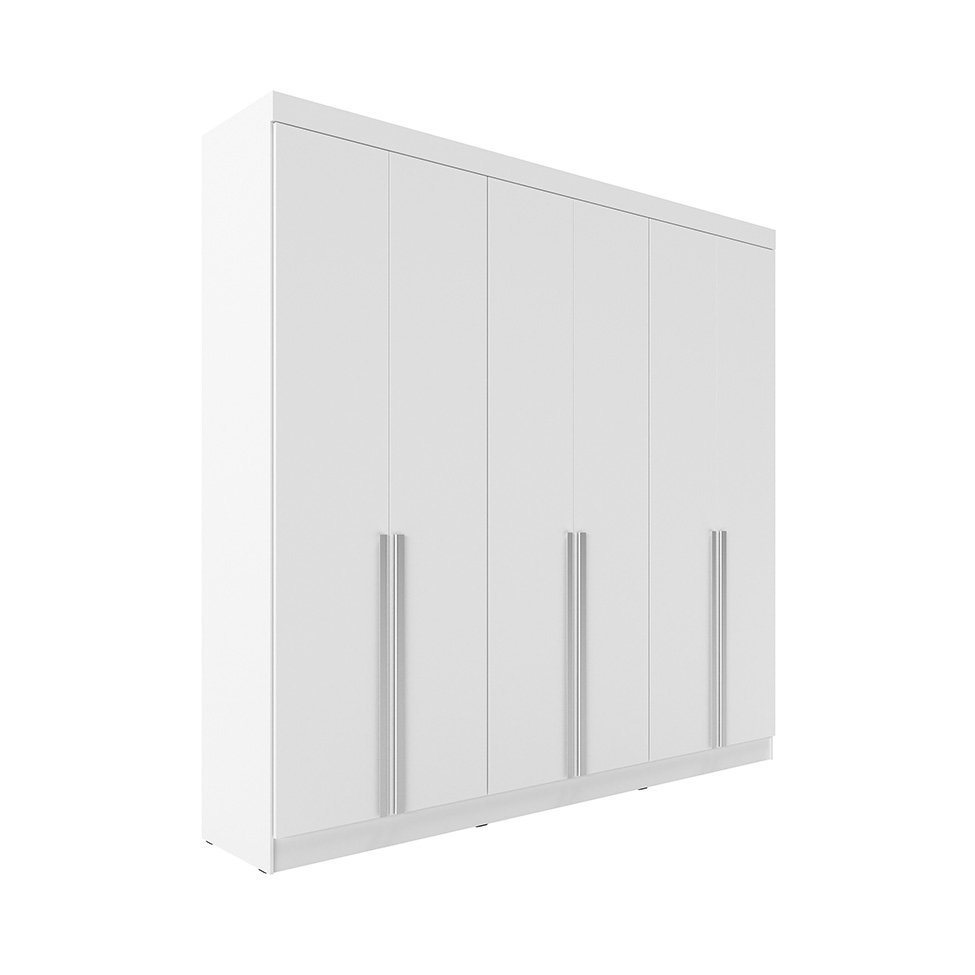Guarda-Roupa Casal Ana 6 Portas 4 Gavetas Branco