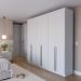 Guarda-Roupa Casal Ana 6 Portas 4 Gavetas Branco