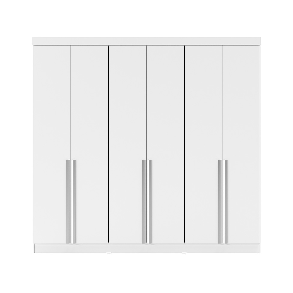 Guarda-Roupa Casal Ana 6 Portas 4 Gavetas Branco