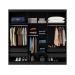 Guarda-Roupa Casal Ana 6 Portas 4 Gavetas Preto
