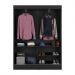 Guarda-Roupa Casal Boreal 2 Portas Preto