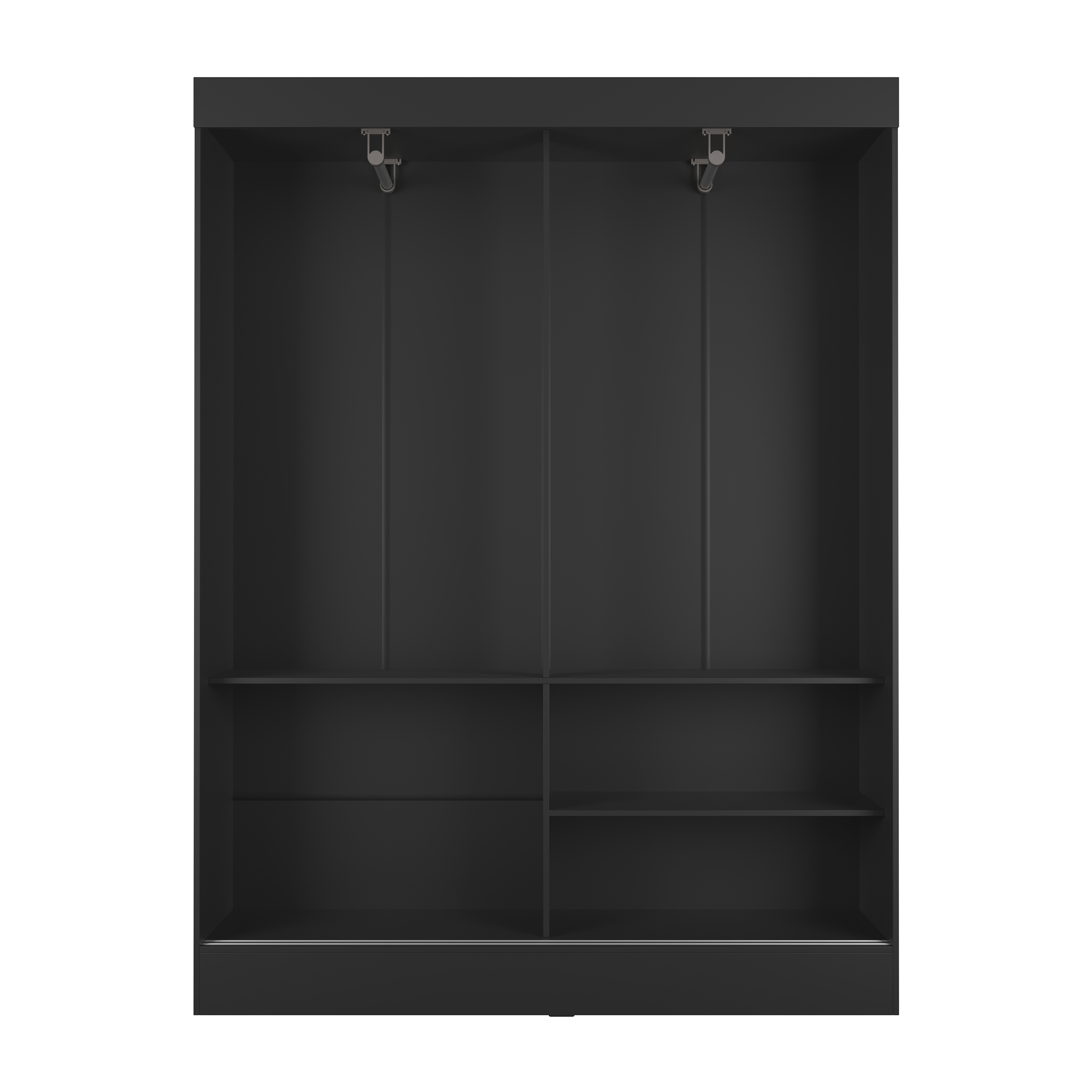 Guarda-Roupa Casal Boreal 2 Portas Preto