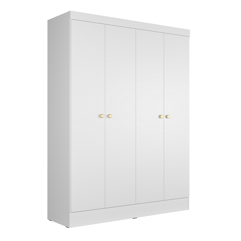 Guarda-Roupa Casal Boreal 4 Portas Branco