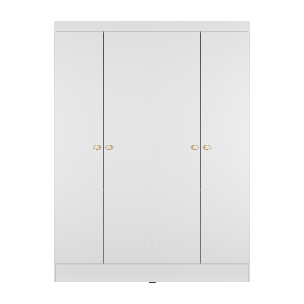 Guarda-Roupa Casal Boreal 4 Portas Branco