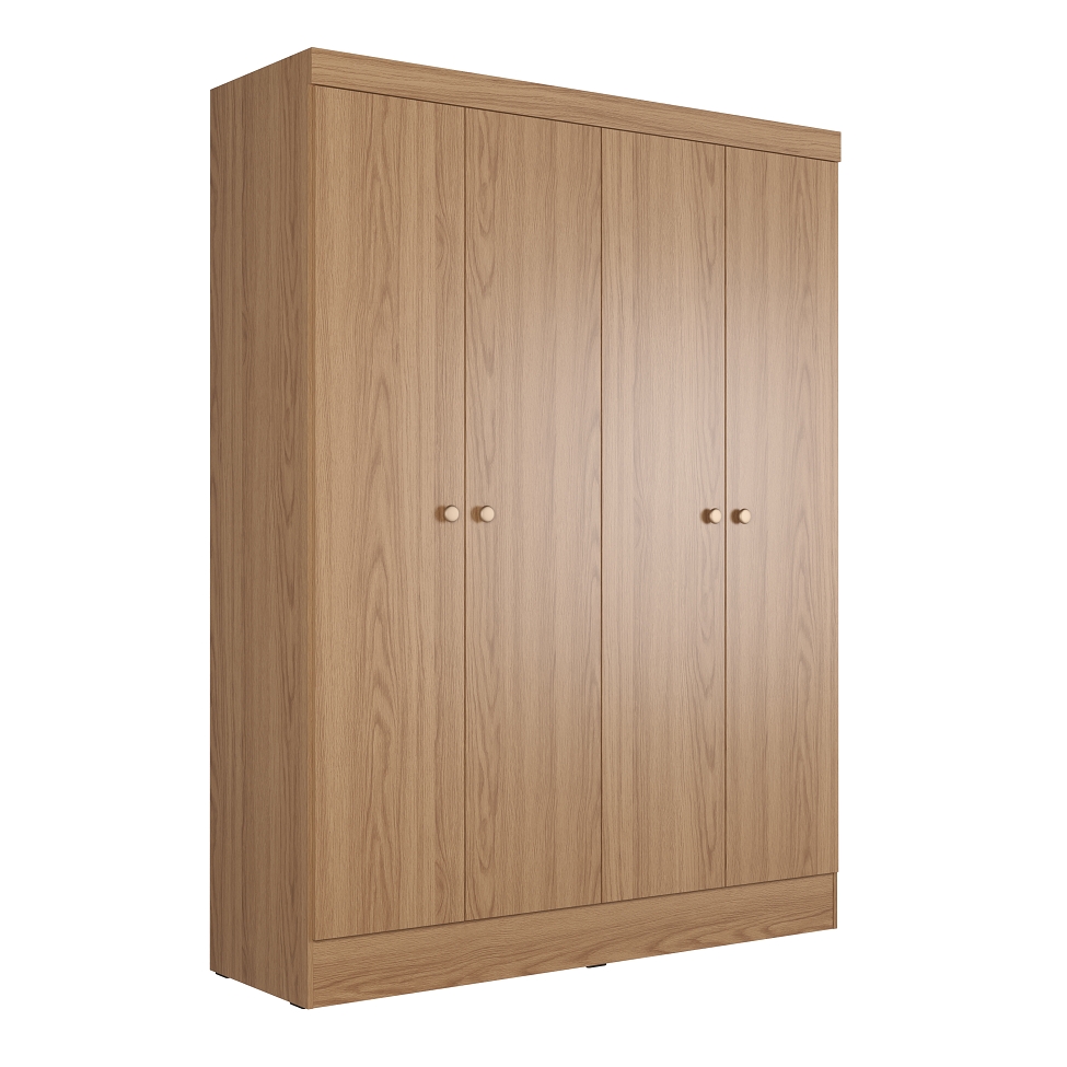 Guarda-Roupa Casal Boreal 4 Portas Carvalho
