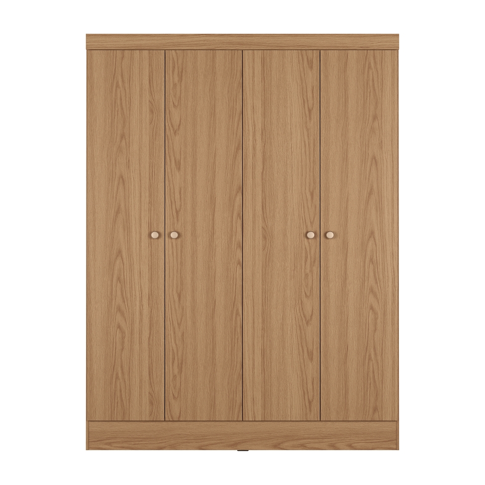 Guarda-Roupa Casal Boreal 4 Portas Carvalho